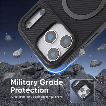 MagSafe-hoes voor Apple iPhone 17 Pro Max, OEM, Carbon Metal Ring, Zwart
