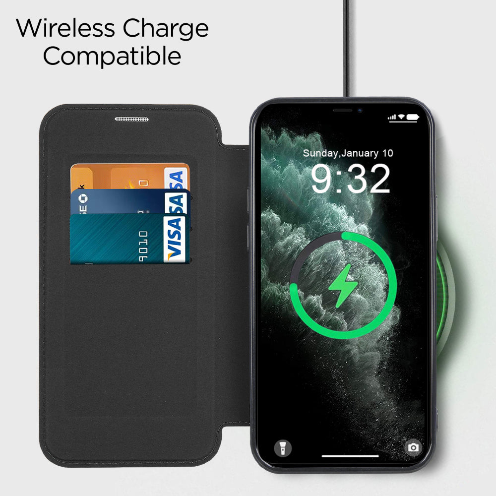MagSafe-hoes voor Apple iPhone 11 Pro Max, Techsuit, SmartMag Book, Zwart