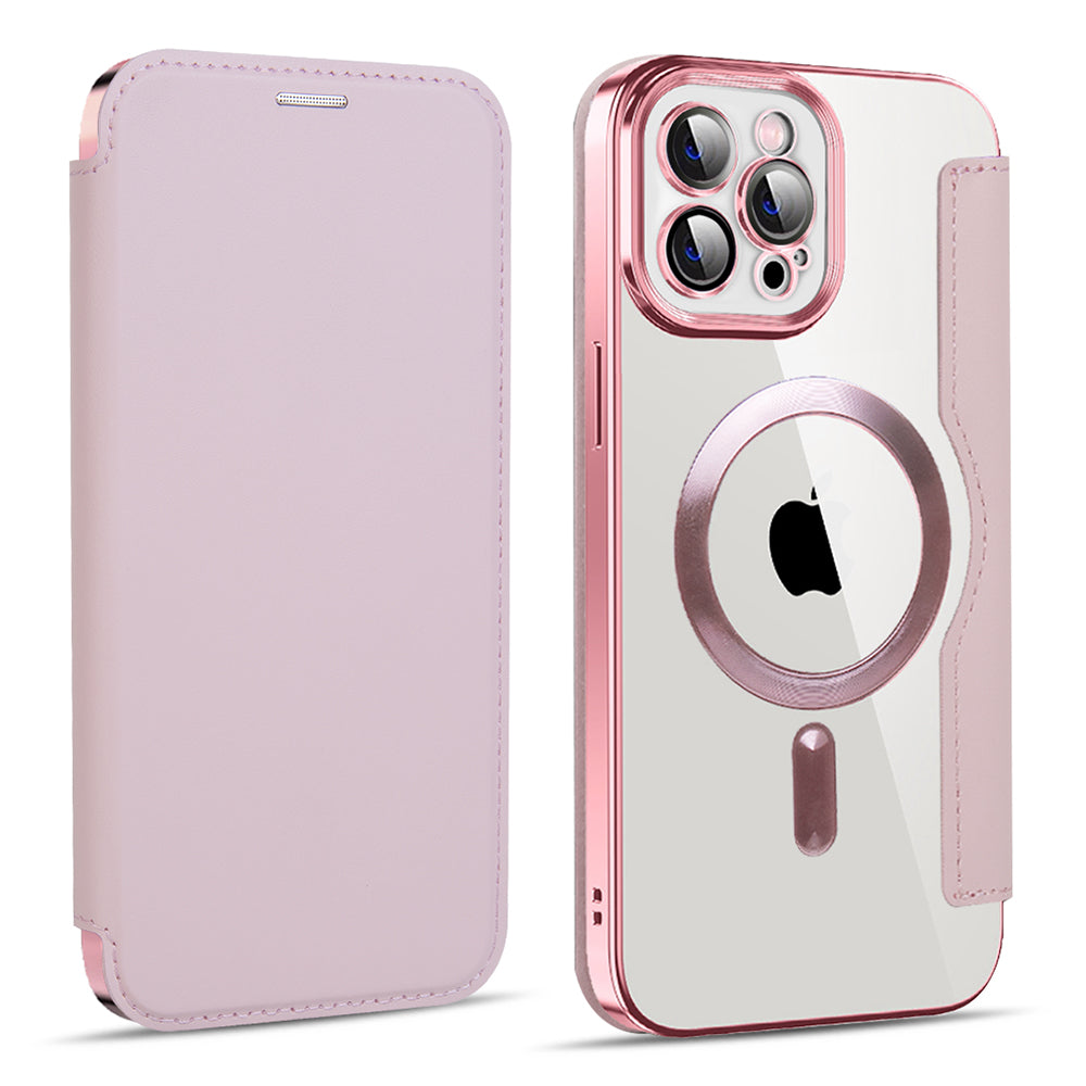 MagSafe-hoes voor Apple iPhone 11 Pro Max, Techsuit, SmartMag Book, Roze