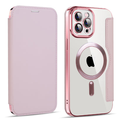 MagSafe-hoes voor Apple iPhone 11 Pro Max, Techsuit, SmartMag Book, Roze