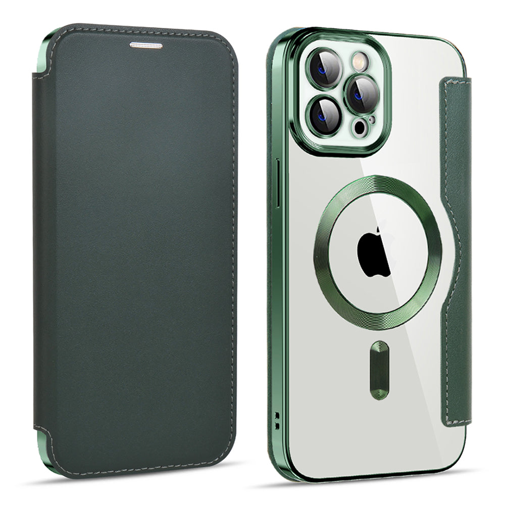 MagSafe-hoes voor Apple iPhone 11 Pro Max, Techsuit, SmartMag Book, Groen