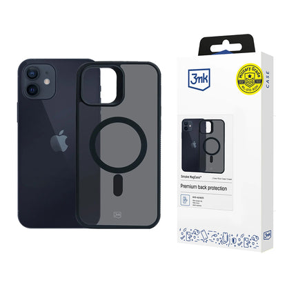 MagSafe-hoesje voor Apple iPhone 12 / 12 Pro, 3MK, Smoke MagCase, Zwart