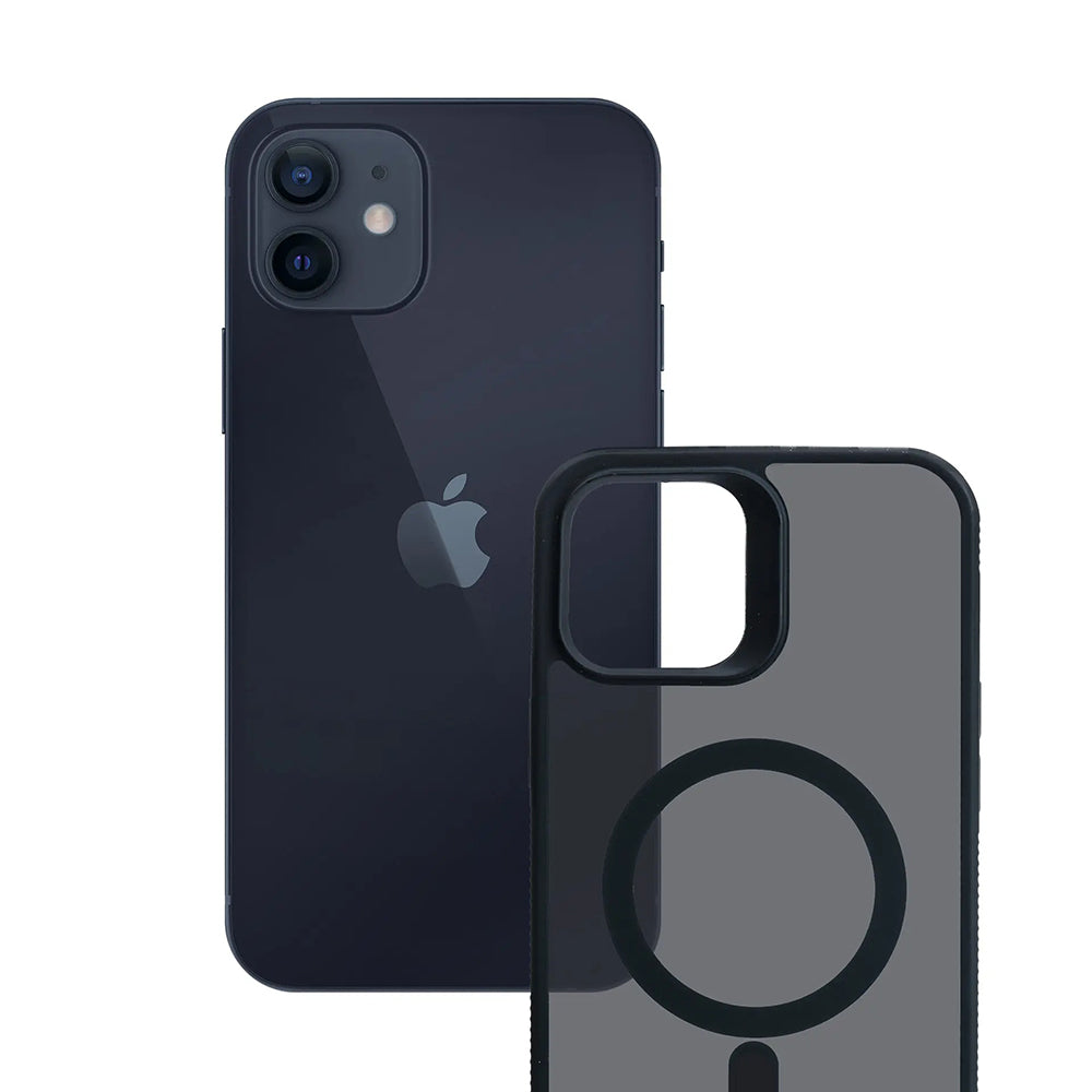 MagSafe-hoesje voor Apple iPhone 12 / 12 Pro, 3MK, Smoke MagCase, Zwart