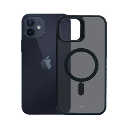 MagSafe-hoesje voor Apple iPhone 12 / 12 Pro, 3MK, Smoke MagCase, Zwart
