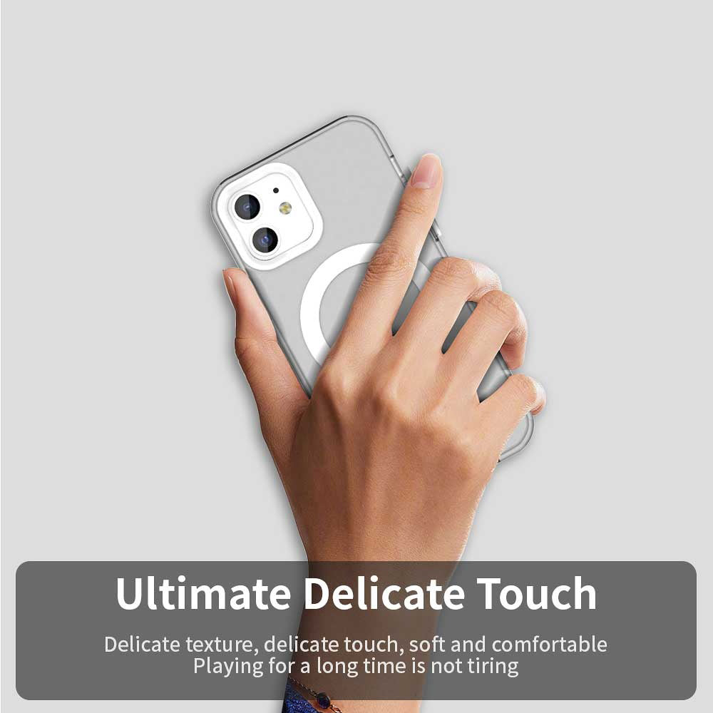 MagSafe hoesje voor Apple iPhone 12 / 12 Pro, Techsuit, CandyCase, Wit