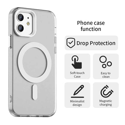 MagSafe hoesje voor Apple iPhone 12 / 12 Pro, Techsuit, CandyCase, Wit