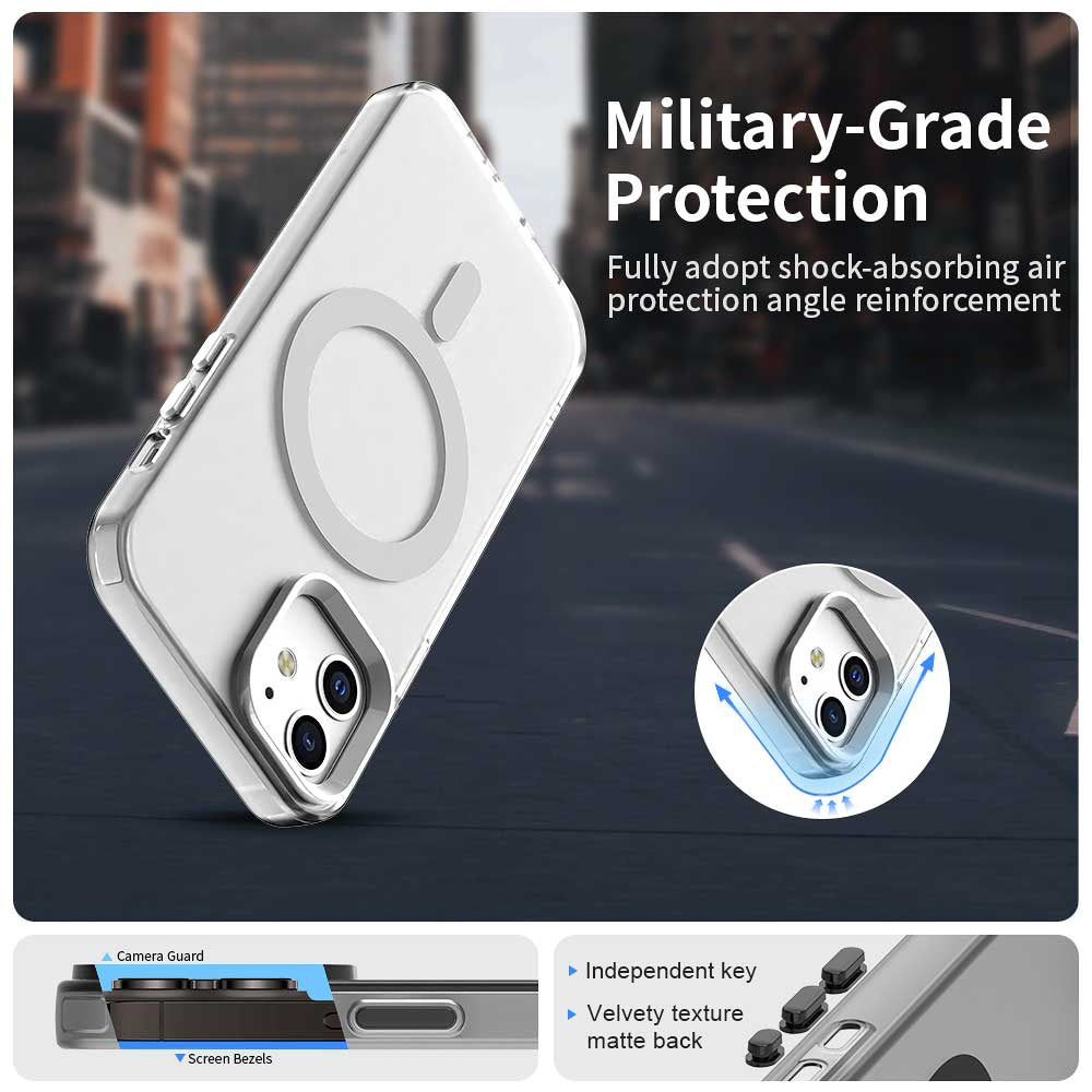 MagSafe hoesje voor Apple iPhone 12 / 12 Pro, Techsuit, CandyCase, Wit