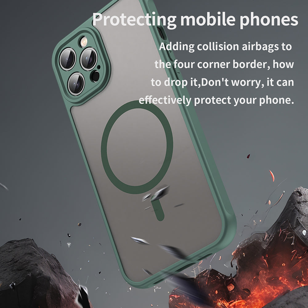 MagSafe-hoes voor Apple iPhone 12 Pro Max, Techsuit, HaloFrost II, Groen
