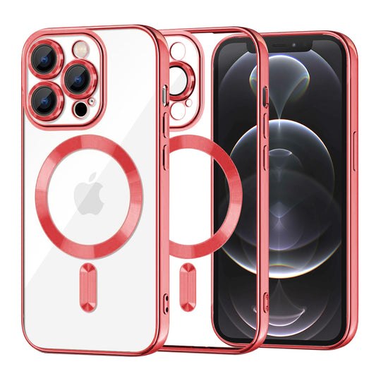 MagSafe-hoes voor Apple iPhone 12 Pro, Techsuit, Luxury Crystal, Rood