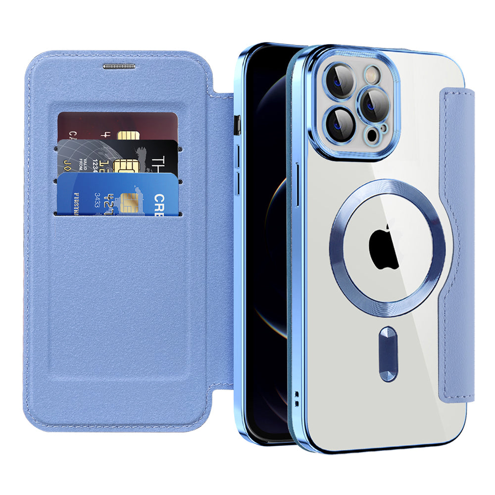 MagSafe-hoes voor Apple iPhone 12 Pro, Techsuit, SmartMag Book, Blauw