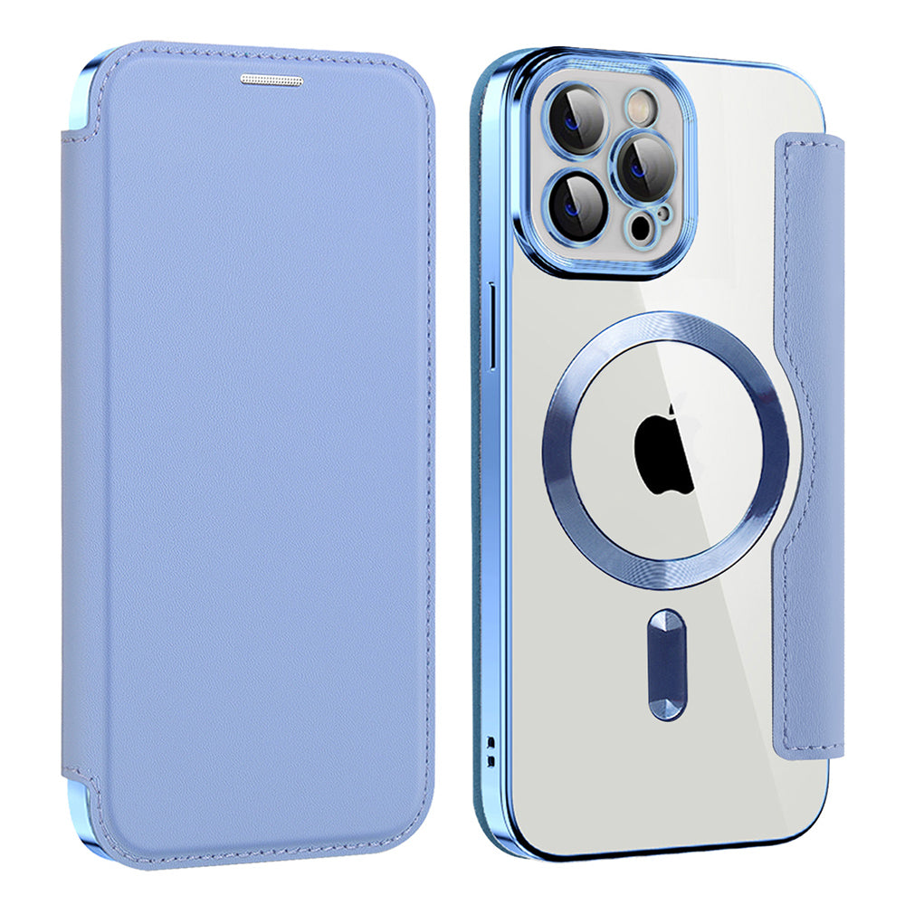 MagSafe-hoes voor Apple iPhone 12 Pro, Techsuit, SmartMag Book, Blauw