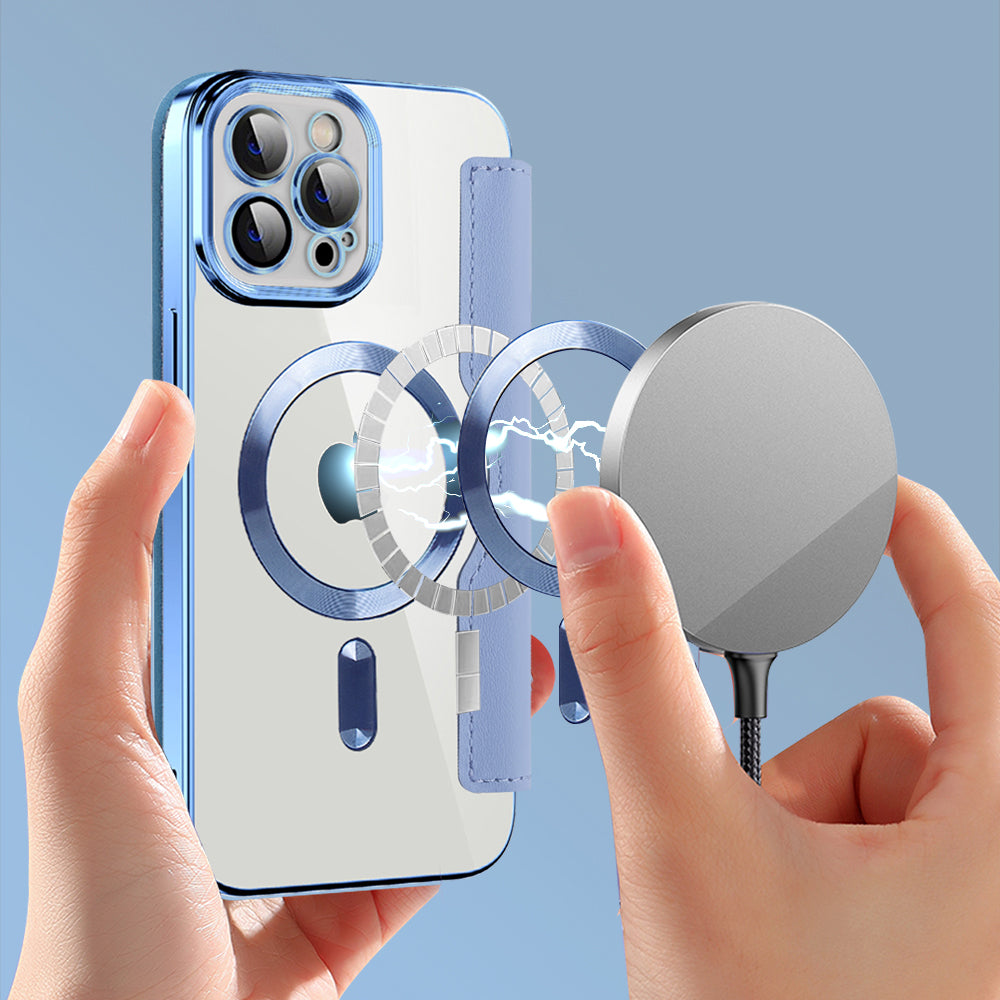 MagSafe-hoes voor Apple iPhone 12 Pro, Techsuit, SmartMag Book, Blauw