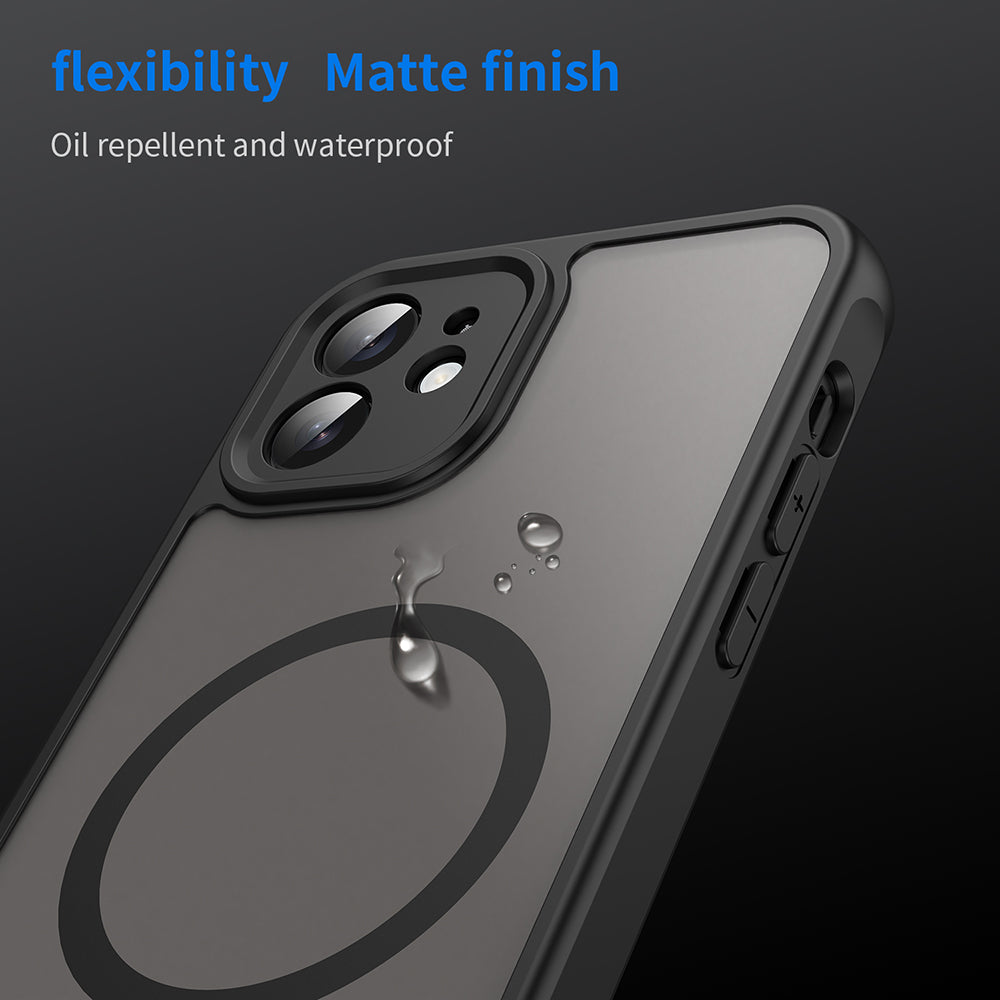 MagSafe-hoes voor Apple iPhone 12, Techsuit, HaloFrost II, Zwart