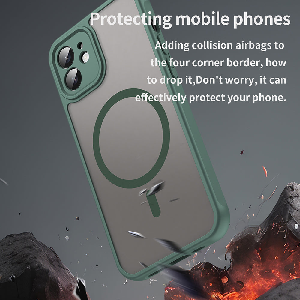 MagSafe-hoes voor Apple iPhone 12, Techsuit, HaloFrost II, Groen