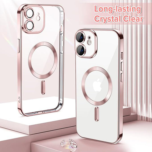 MagSafe-hoes voor Apple iPhone 12, Techsuit, Luxury Crystal, Roze