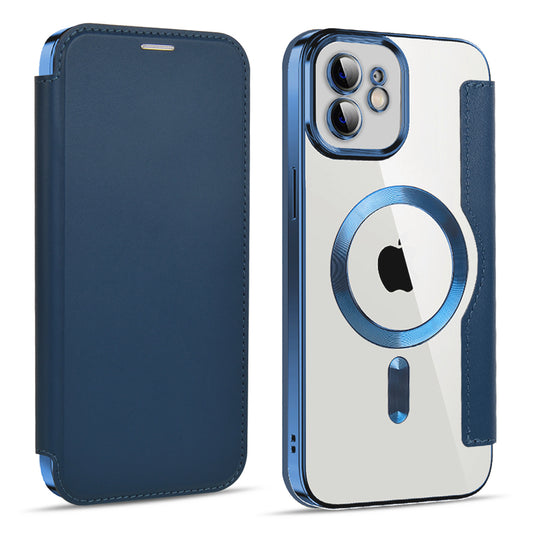 MagSafe-hoes voor Apple iPhone 12, Techsuit, SmartMag Book, Blauw