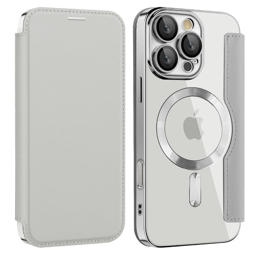 MagSafe-hoes voor Apple iPhone 12, Techsuit, SmartMag Book, Grijs