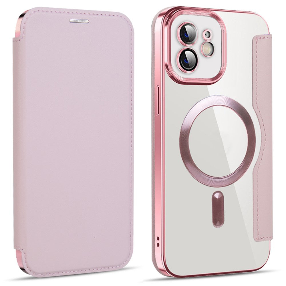 MagSafe-hoes voor Apple iPhone 12, Techsuit, SmartMag Book, Roze