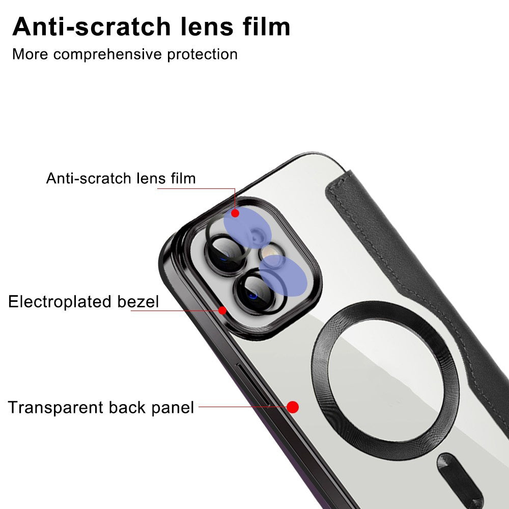 MagSafe-hoes voor Apple iPhone 12, Techsuit, SmartMag Book, Roze