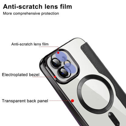 MagSafe-hoes voor Apple iPhone 12, Techsuit, SmartMag Book, Roze