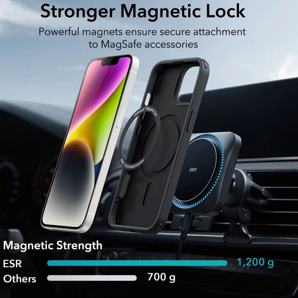 MagSafe-hoesje voor Apple iPhone 14 / 13, ESR, Classic Hybrid, Zwart