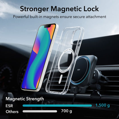 MagSafe-hoesje voor Apple iPhone 14 / 13, ESR, Classic Hybrid, Transparant