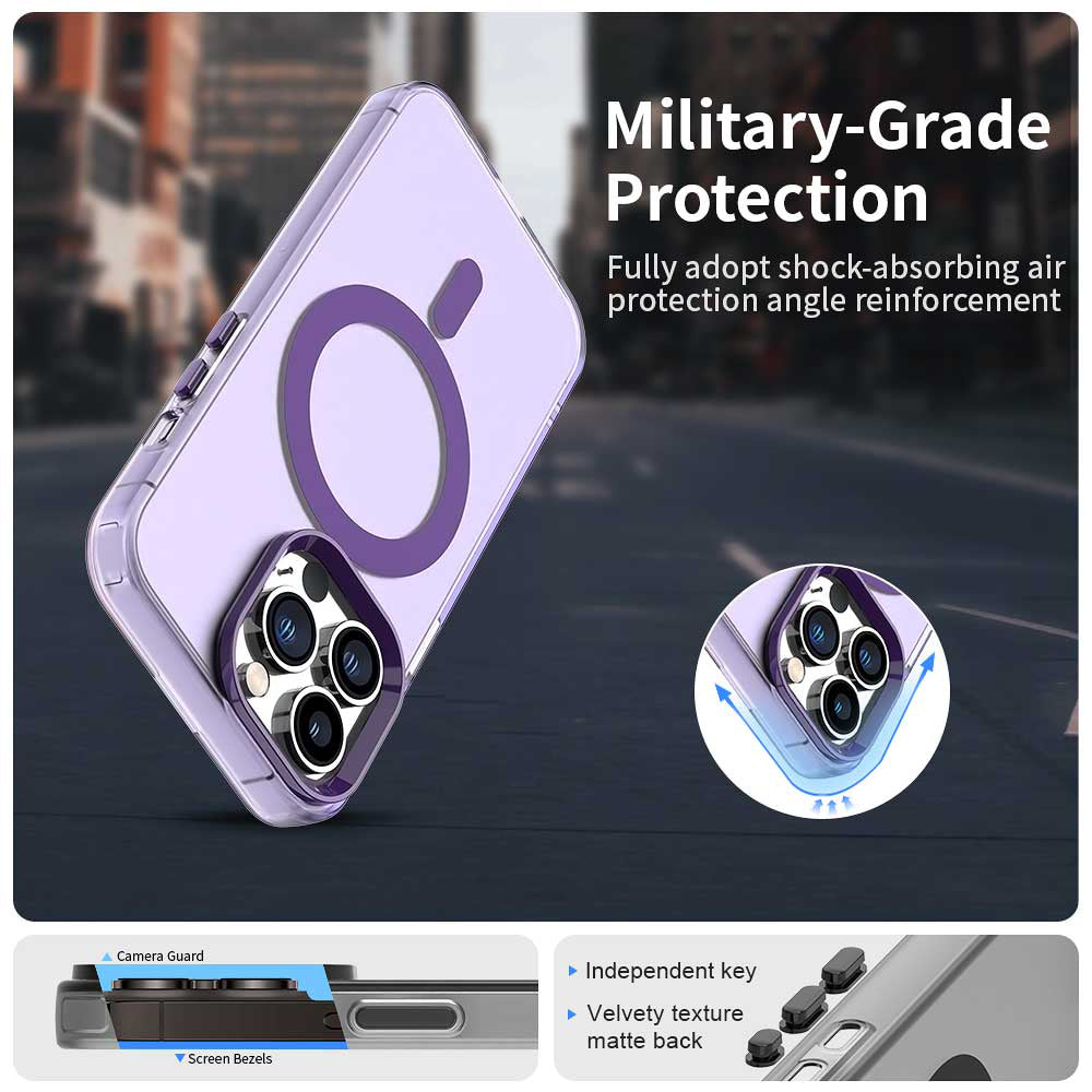 MagSafe Case for Apple iPhone 13 Pro Max, Techsuit, CandyCase, Purple
