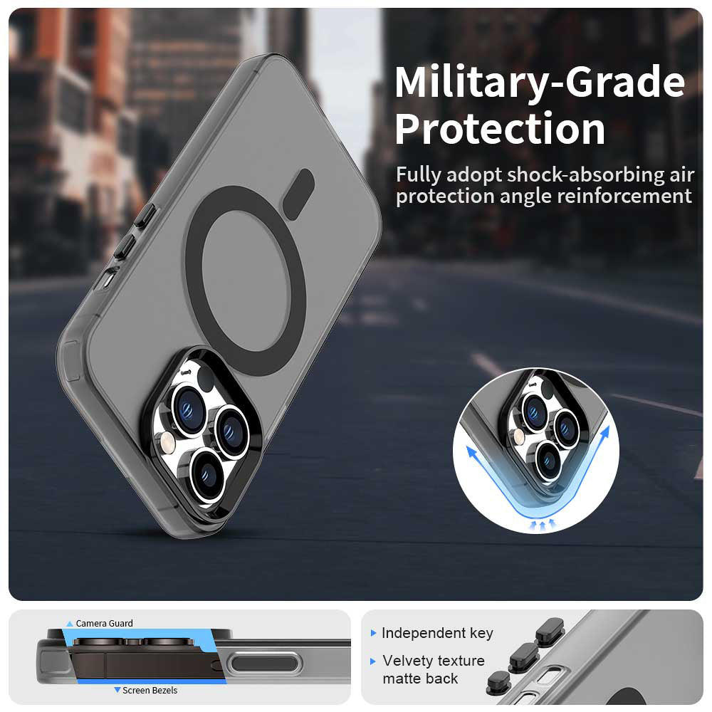 MagSafe-hoes voor Apple iPhone 13 Pro Max, Techsuit, CandyCase, Zwart