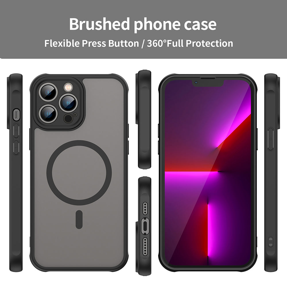 MagSafe-hoesje voor Apple iPhone 13 Pro Max, Techsuit, HaloFrost II, Zwart