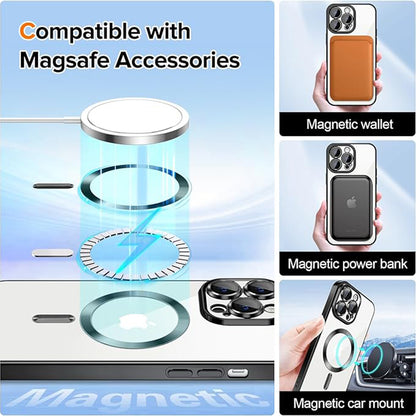 MagSafe-hoes voor Apple iPhone 13 Pro Max, Techsuit, Luxury Crystal, Zwart