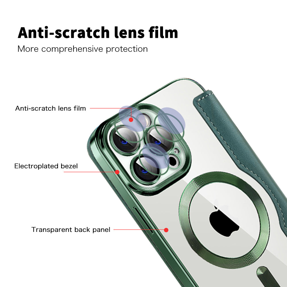 MagSafe-hoes voor Apple iPhone 13 Pro Max, Techsuit, SmartMag Book, Groen