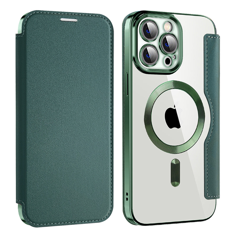 MagSafe-hoes voor Apple iPhone 13 Pro Max, Techsuit, SmartMag Book, Groen