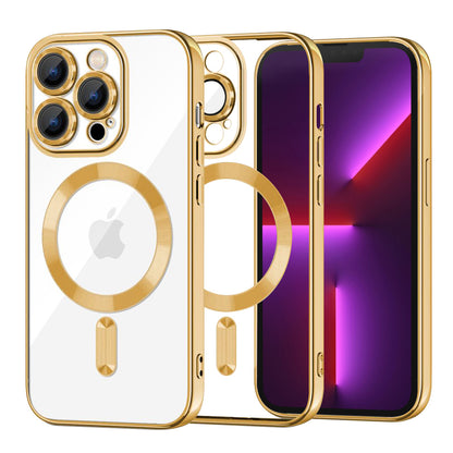 MagSafe Case for Apple iPhone 13 Pro, Techsuit, Luxury Crystal, Gold