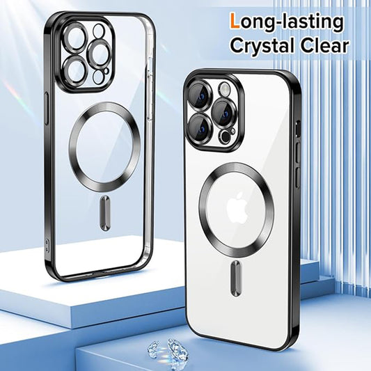 MagSafe-hoes voor Apple iPhone 13 Pro, Techsuit, Luxury Crystal, Zwart