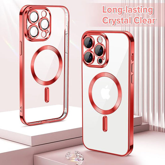 MagSafe-hoes voor Apple iPhone 13 Pro, Techsuit, Luxury Crystal, Rood