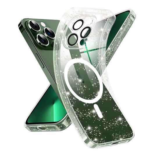 MagSafe-hoesje voor Apple iPhone 13 Pro, Techsuit, SparkleSkin, Transparant
