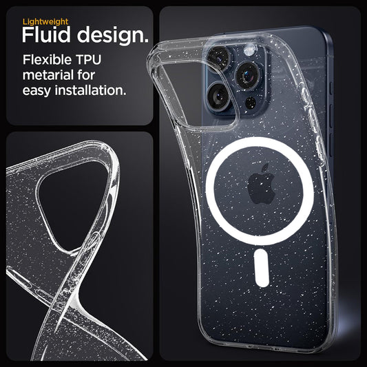 MagSafe-hoesje voor Apple iPhone 13 Pro, Techsuit, SparkleSkin, Transparant