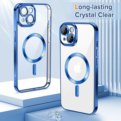MagSafe-hoes voor Apple iPhone 13, Techsuit, Luxury Crystal, Donkerblauw