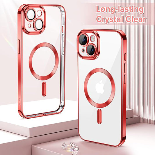 MagSafe-hoes voor Apple iPhone 13, Techsuit, Luxury Crystal, Rood