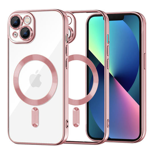 MagSafe-hoes voor Apple iPhone 13, Techsuit, Luxury Crystal, Roze