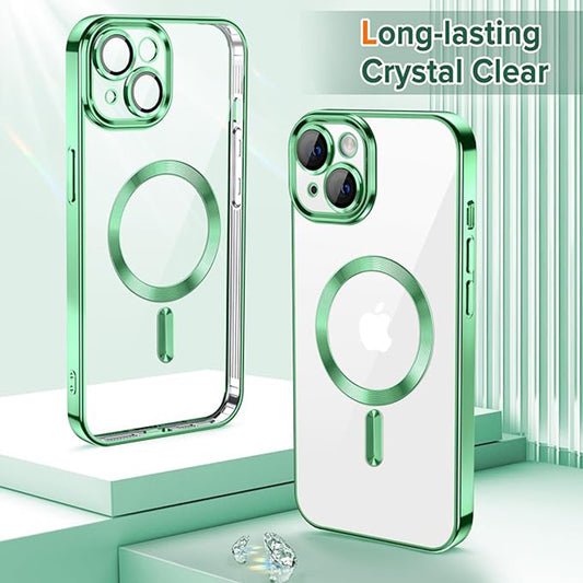 MagSafe-hoes voor Apple iPhone 13, Techsuit, Luxury Crystal, Lichtgroen