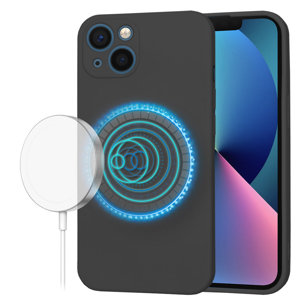 MagSafe Case for Apple iPhone 13, Techsuit, SoftFlex, Black