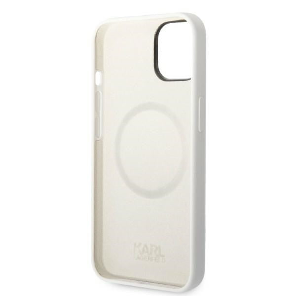 MagSafe hoesje voor Apple iPhone 14 Plus, Karl Lagerfeld, Silicone Choupette, Wit