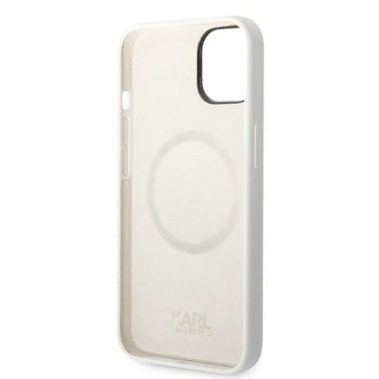 MagSafe hoesje voor Apple iPhone 14 Plus, Karl Lagerfeld, Silicone Choupette, Wit