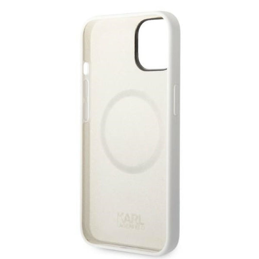 MagSafe hoesje voor Apple iPhone 14 Plus, Karl Lagerfeld, Silicone Choupette, Wit