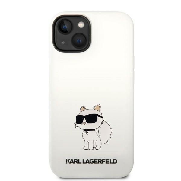 MagSafe hoesje voor Apple iPhone 14 Plus, Karl Lagerfeld, Silicone Choupette, Wit