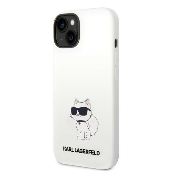 MagSafe hoesje voor Apple iPhone 14 Plus, Karl Lagerfeld, Silicone Choupette, Wit