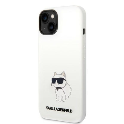 MagSafe hoesje voor Apple iPhone 14 Plus, Karl Lagerfeld, Silicone Choupette, Wit