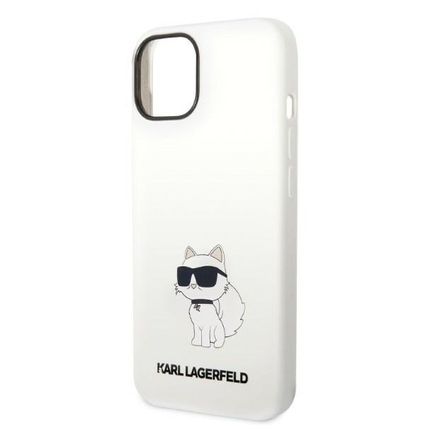 MagSafe hoesje voor Apple iPhone 14 Plus, Karl Lagerfeld, Silicone Choupette, Wit