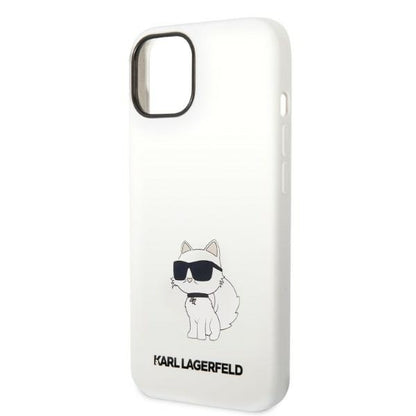 MagSafe hoesje voor Apple iPhone 14 Plus, Karl Lagerfeld, Silicone Choupette, Wit